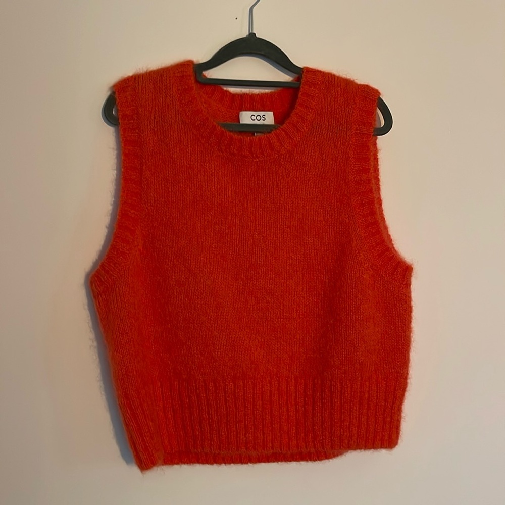 COS mohair blood orange sweater